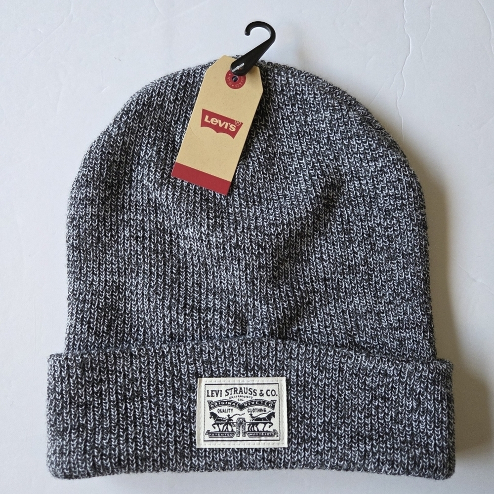 Levi's Charcoal Knit Beanie